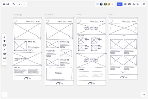 Low Fidelity Wireframe Template & Example for Teams | Miro