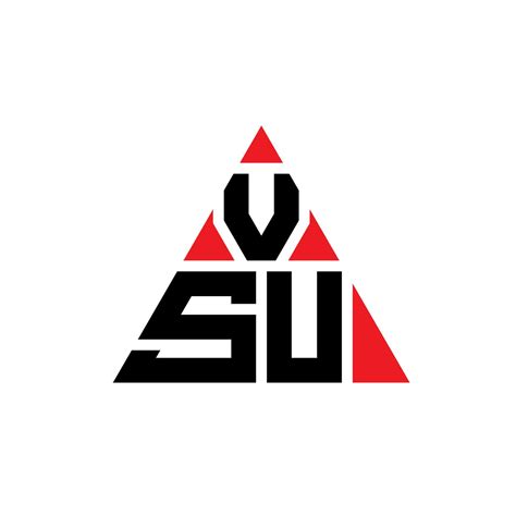 VSU triangle letter logo design with triangle shape. VSU triangle logo design monogram. VSU ...