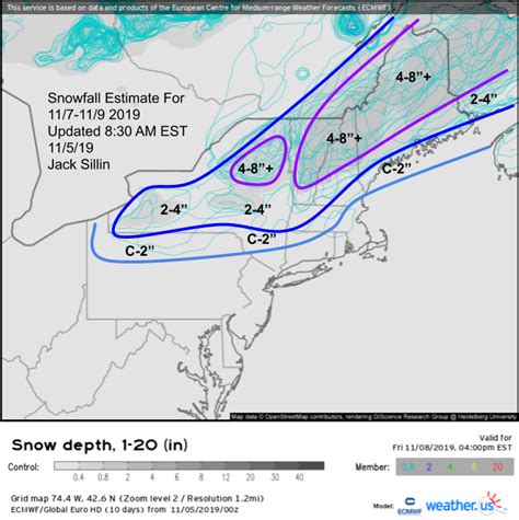 First Eastern Snowstorm Of The Season Likely To Impact The Interior Northeast Late This Week ...