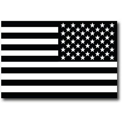 Black and White Reverse American Flag Car Decal - 3" x 5" - Walmart.com - Walmart.com