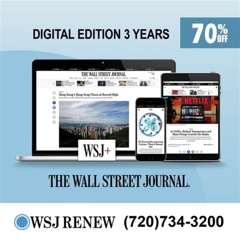 WSJ Digital Subscription 3-Year with a 70% Discount