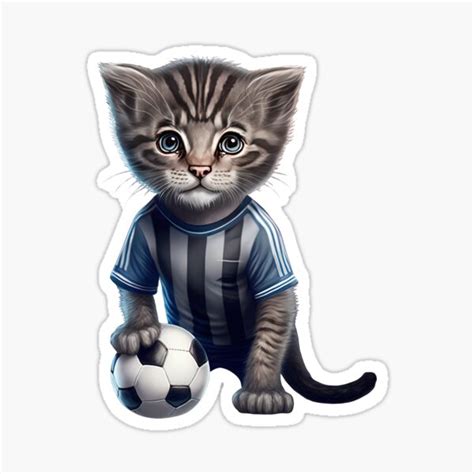 "Football cat" Sticker for Sale by AnimalArtPhotos | Redbubble