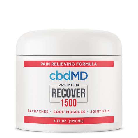 cbdMD, CBD Recover Pump, Broad Spectrum THC-Free, 3.4oz, 750mg CBD - CBD.market