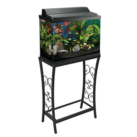 Aquatic Fundamentals Black Scroll Aquarium Stand - for 10 Gallon Aquariums | Petco