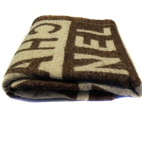 CHANEL Blanket in Brown and Beige Wool at 1stDibs | vintage chanel blanket, chanel blanket price