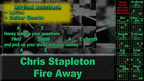 Chris Stapleton - Fire Away - Original Song - Lyrics + Guitar Chords (0025-A021) - YouTube