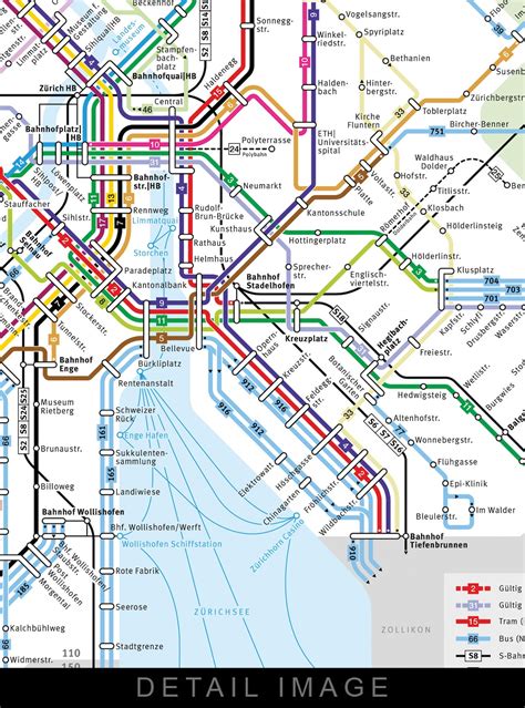 Zurich Tram & Bus Line subway/transit Map 12x16 Heavyweight - Etsy