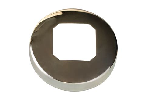 Spigot Cover Plate Square Mirror Fancy (Round)