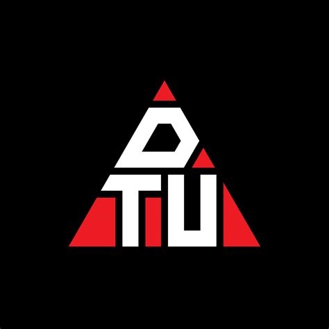 DTU triangle letter logo design with triangle shape. DTU triangle logo ...