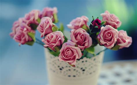 Vase Flowers Pink Hearts Love #6998535