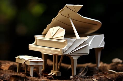 Premium AI Image | origami piano from paper