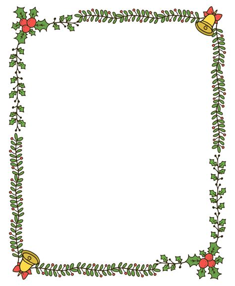 Christmas Borders Holly - 15 Free PDF Printables | Printablee