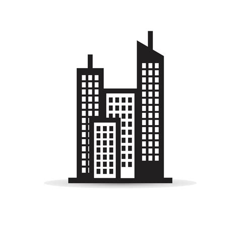 Black building vector icon isolated on white background 7926214 Vector ...