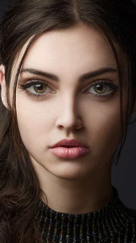 Models, Model, Black Hair, Brown Eyes, Face, Girl, Lipstick, Woman, HD wallpaper | Peakpx