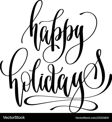 Happy holidays - hand lettering inscription text Vector Image