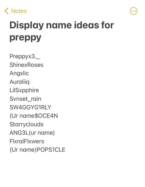 Preppy Name Ideas for Roblox