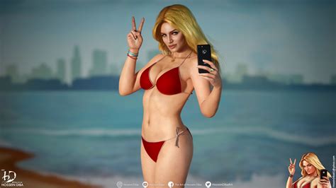 Hossein Diba - 3D Model of GTA 5 Cover Girl (Real Time)