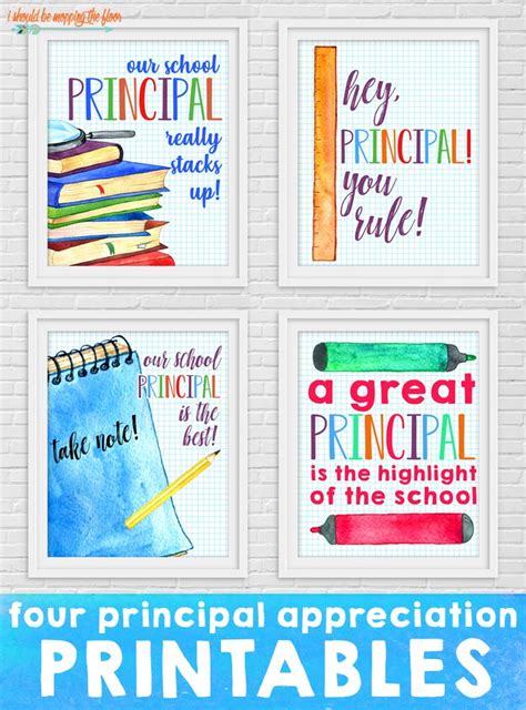 Four Principal Appreciation Printables | Principal appreciation ...