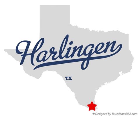 Map of Harlingen, TX, Texas