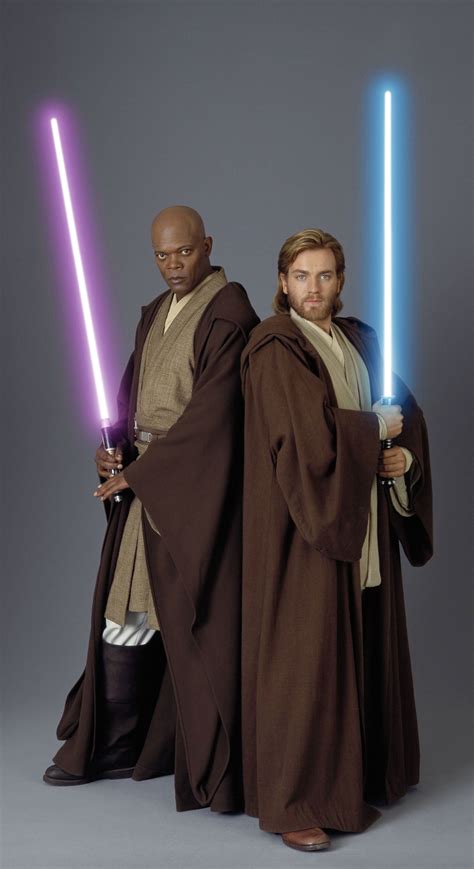 Mace Windu and Obi-Wan Kenobi | Star wars episode ii, Star wars actors, Star wars episodes