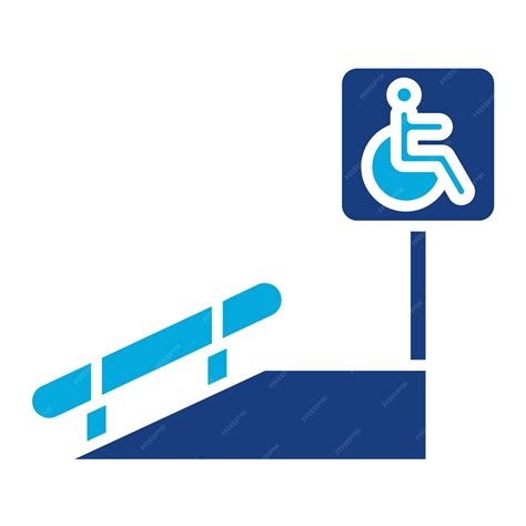 Premium Vector | Wheelchair Ramp Duotone Illustration