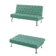 Rent to own Aukfa Fabric Futon Sofa,Modern Fabric Upholstered ...