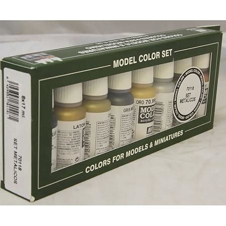 Amazon.com: Vallejo Metallic Colors, 17ml (Set of 8) : Arts, Crafts & Sewing