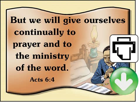 Acts 6:4 Memory Verse Download (Ready-to-Print PDF) - Bible Visuals International