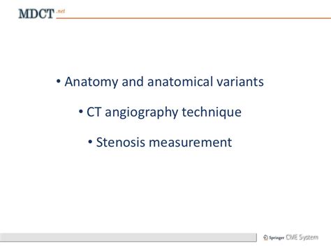 Carotid CT Angiography: Scanning technique and stenosis measurement ...