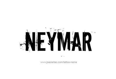 Neymar Name Tattoo Designs