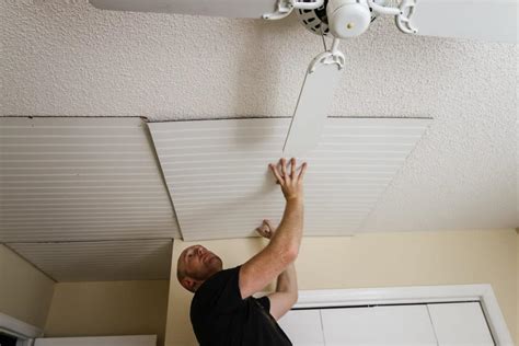 How to install Beadboard ceiling panels