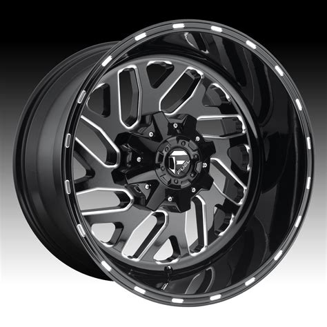 Fuel Triton D581 Gloss Black Milled Custom Truck Wheels Rims - Fuel ...