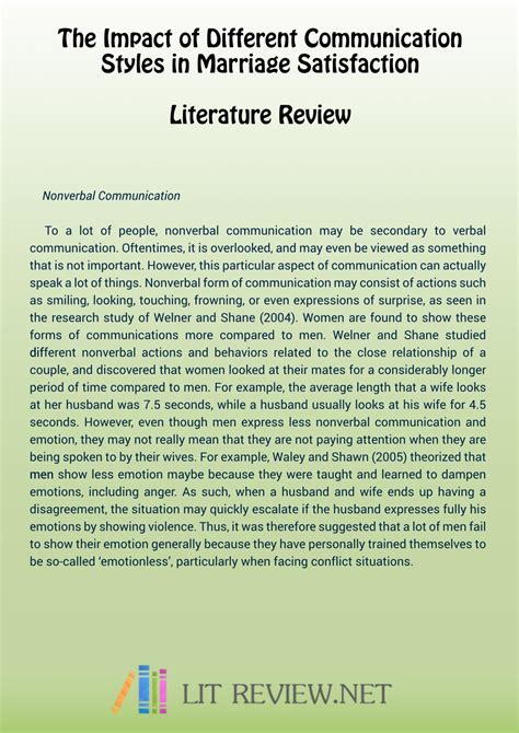 APA Literature Review Format by Lit Review Samples - Issuu