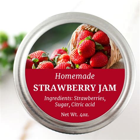 Strawberry Jam Labels Strawberry Jam Canning Labels Jam Jar Labels ...