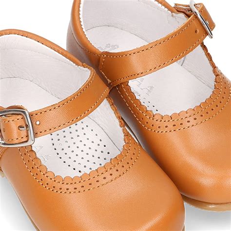 Classic Girl Nappa Leather Little Mary Jane shoes with buckle fastening ...