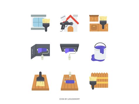 Flat Icon Theme Construction by Logo Dropp on Dribbble