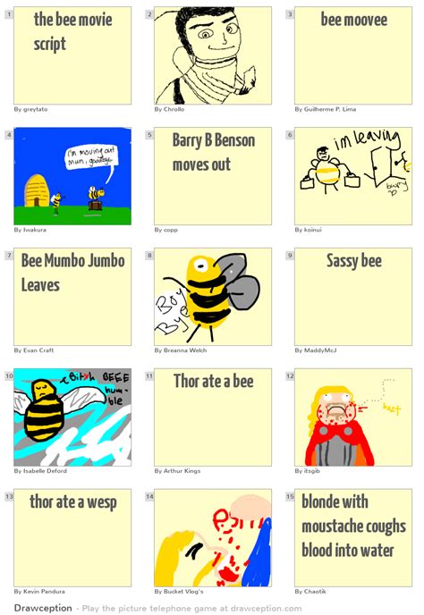 the bee movie script - Drawception