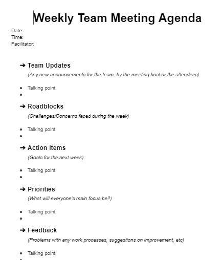 6 handy meeting agenda templates for your next meeting