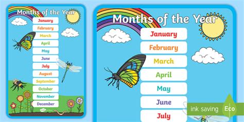 Months of the Year Display Poster (teacher made) - Twinkl