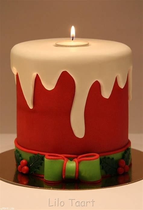 Candle cake. Cute! | Docinhos de natal, Bolo de inverno, Assados para o ...