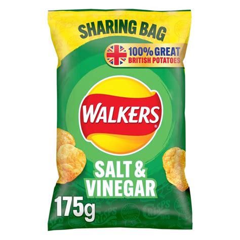 Walkers Salt & Vinegar Crisps 175g from Ocado