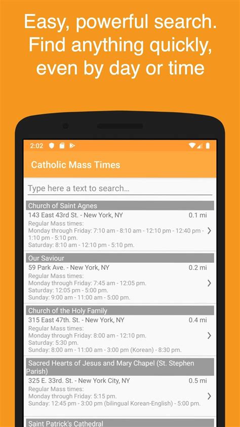 Catholic Mass Times for Android - Download