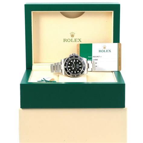 Rolex Submariner Ceramic Bezel Steel Mens Watch 114060 Box Card ...