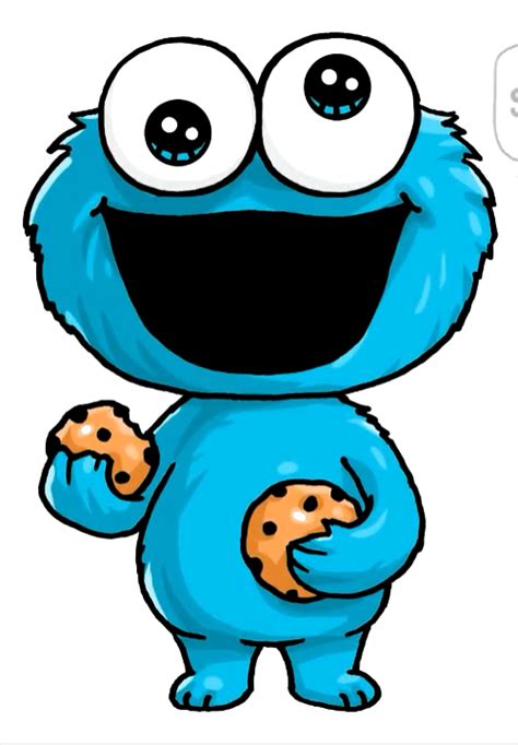 Cookie Monster Sesame Street in 2020 | Cute disney drawings, Disney character drawings, Cute ...