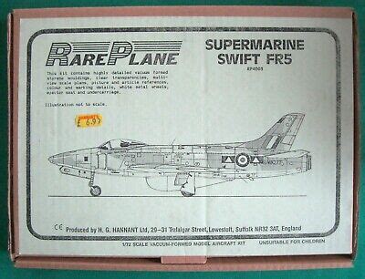 Rare Plane 1/72 Supermarine Swift FR.5 Scale Plastic Vacuform Model Kit | eBay