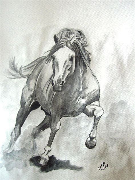 Galloping Horse Painting by Ursula Thuleweit Laranjeiro