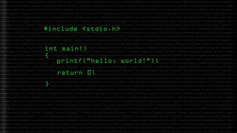 Classic Coding Hello World Wallpaper HD