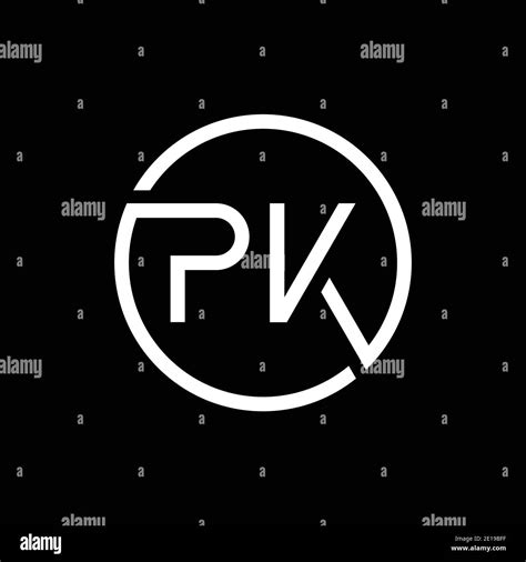 Initial PK Letter Logo Creative Typography Vector Template. Creative Circle Letter PK Logo ...