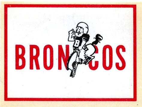 1960 AFL Team Logo Decal - Denver Broncos | American football league ...