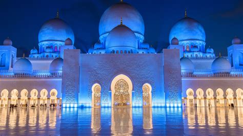 Sheikh Zayed Mosque, Abu Dhabi, night, 4K HD Wallpaper